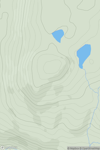 Thumbnail image for Meall an Duibhe [Loch Maree to Loch Broom] showing contour plot for surrounding peak